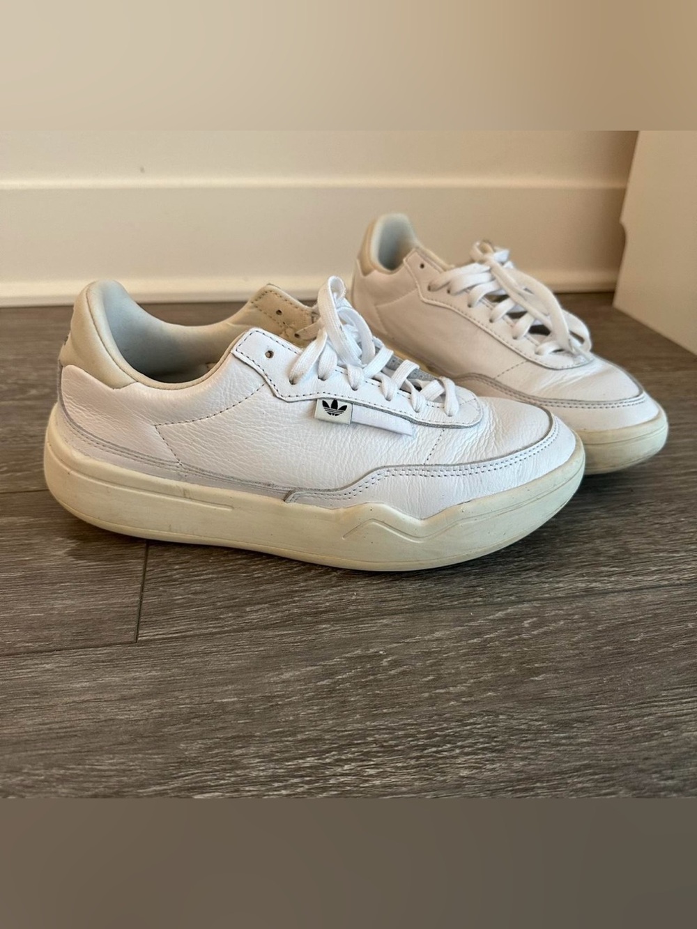 White Adidas Originals Women's Her Court Sneaker